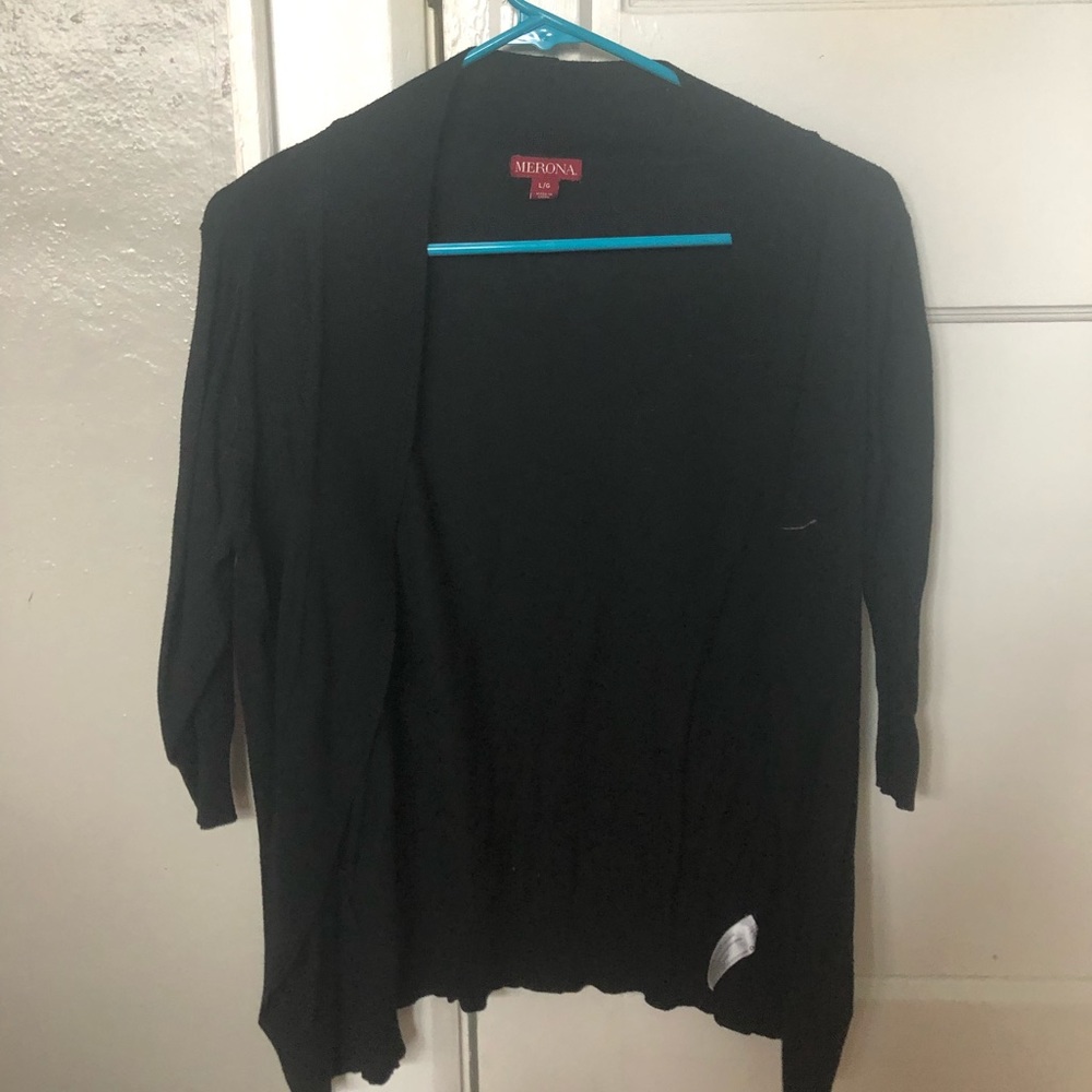 Classic black longer shrug